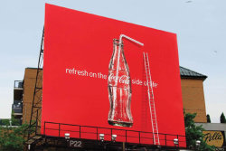 imprecise:  A trompe l’oeil advertising campaign for Coca-Cola designed by MacLaren McCann, Toronto, Canada. 