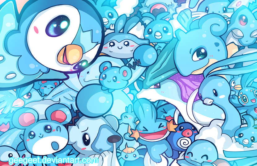 thenintendard:  Pokemon Party - by Darien Chen 