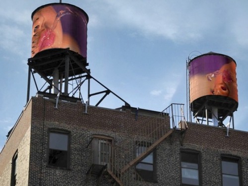 A whole new level of street art brightens NYC and raises social awareness towards global water shortage: 300 water tanks will serve as white canvas for artists such as Ed Ruscha, Lawrence Weiner, Tony Oursler and Jay-Z.