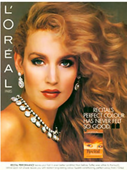 suburbanastronaut: L’Oreal advert featuring Jerry Hall, 1987