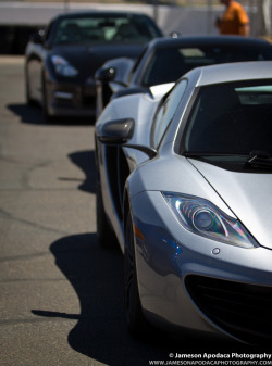 automotivated:  McLaren MP4-12C x2 + GTR (by Jameson Apodaca Photography) 