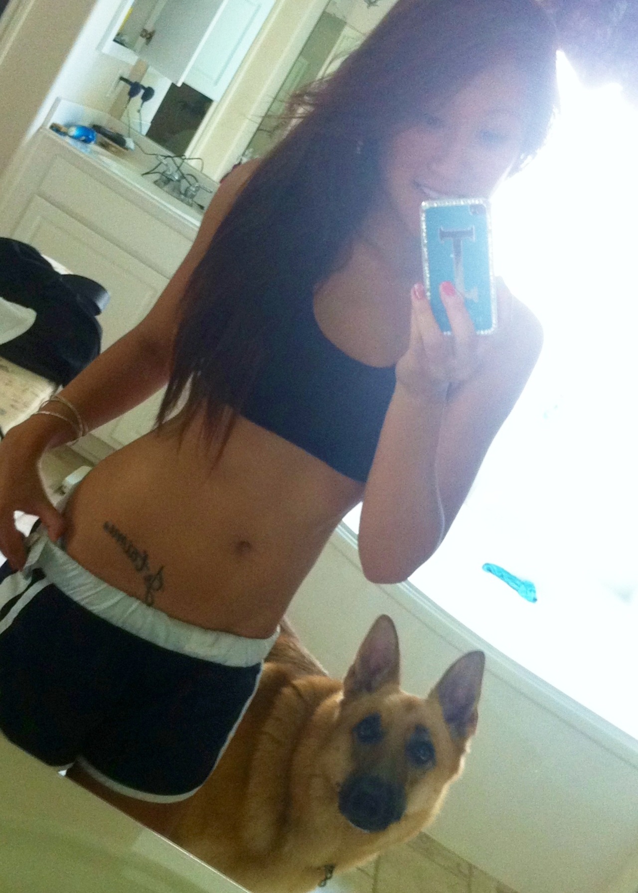 susanwin92:  Never been one to cry from a workout before, but when my hair tie broke