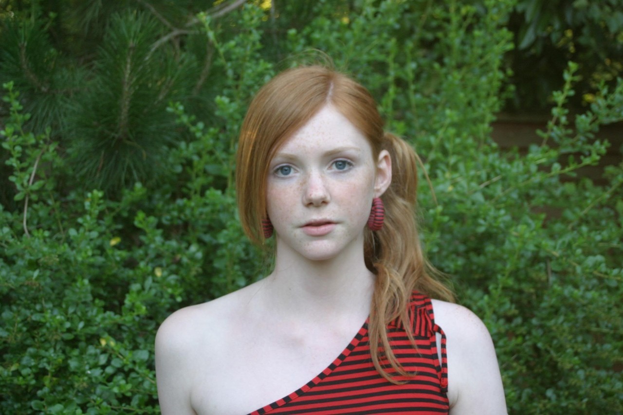 quiet look redhead teen