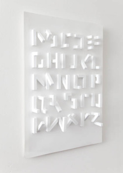 visual-poetry:  3d typeface (only visible