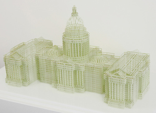 modernizing:  Intricate 3D paper building sculptures by Jill Sylvia Jill Sylvia is extremely interested in financial data and transactions, but not in the way that you might think. The artist takes sheets of lined paper found in ledgers and other financia