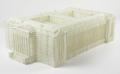 modernizing:  Intricate 3D paper building sculptures by Jill Sylvia Jill Sylvia is extremely interested in financial data and transactions, but not in the way that you might think. The artist takes sheets of lined paper found in ledgers and other financia