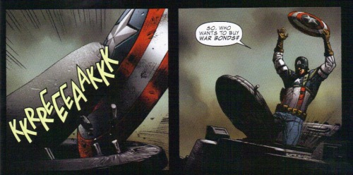 eeveevie: “Well, that’s anti-climatic.”  Captain America: First Vengeance #3