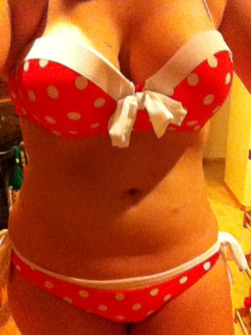 Like my bikini? ;) http://my-naughty-thoughts.tumblr.com/ LOVE IT! :O I can’t lie though babe, I’m tempted to pull those strings and put it on the floor! hehe <3