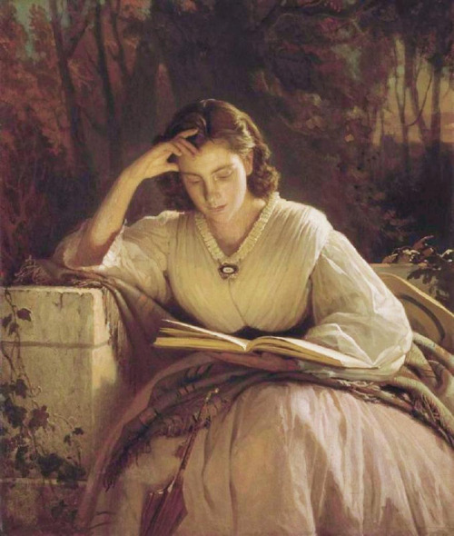Sophia Kramskaya Reading (1866-1869). Ivan Nikolaevich Kramskoy (Russian, 1837-1887). Oil 