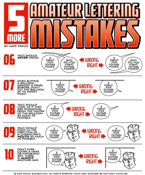 yopatrick:  Some good tips about comic lettering from Nate Piekos of Blambot.com  Gonna have to read this a little later….