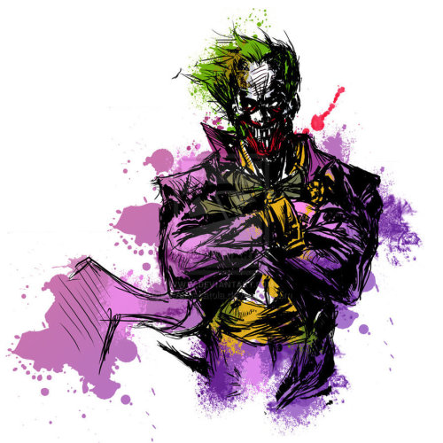 superpuppet:  courage-mylove:  Batman and Joker by VVernacatola  Oh hey! That’s my stuff! Yaaaaaay! :D :D! 