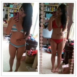 amytsangg:  Beach day! I chose white and blue &gt;.&gt; I should’ve chosen the red one huh. But I always do gaaaah. 