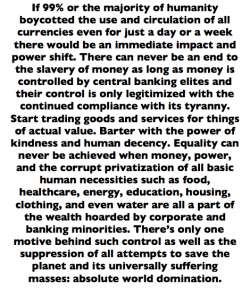 universalequalityisinevitable:  Modern capitalism/statism minus $ = Mostly anarchy 