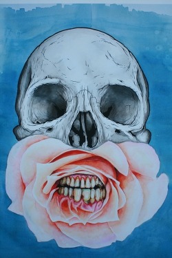 Just-Art:  Blue Skull By Jeff Proctor