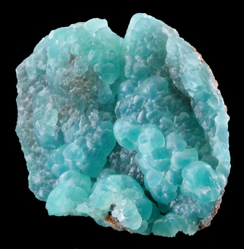 Porn photo Blue specimen of Smithsonite on matrix