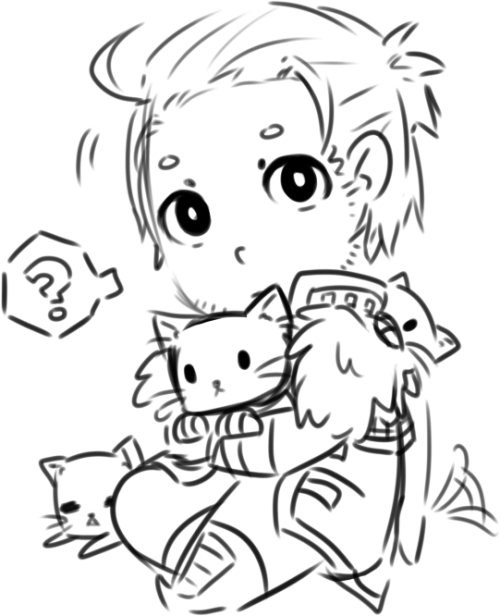 Adorable little mage and kitties!