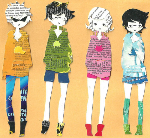 hitorineko:  So here’s my new HS craft set. I had so much fun making those. So much fun, guys. You don’t even know. Roxy’s hair was a bitch and I’ve got a few cuts BUT they’re cute anyway. I use them as bookmarks. NOTE: They were all based