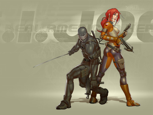 snake eyes and scarlett by elpinoy