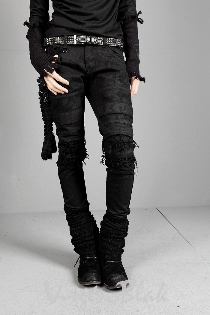 cyberpunknoise:  (via vb HOMME Distressed Black Skinny Jeans 4EQ | eBay) my face