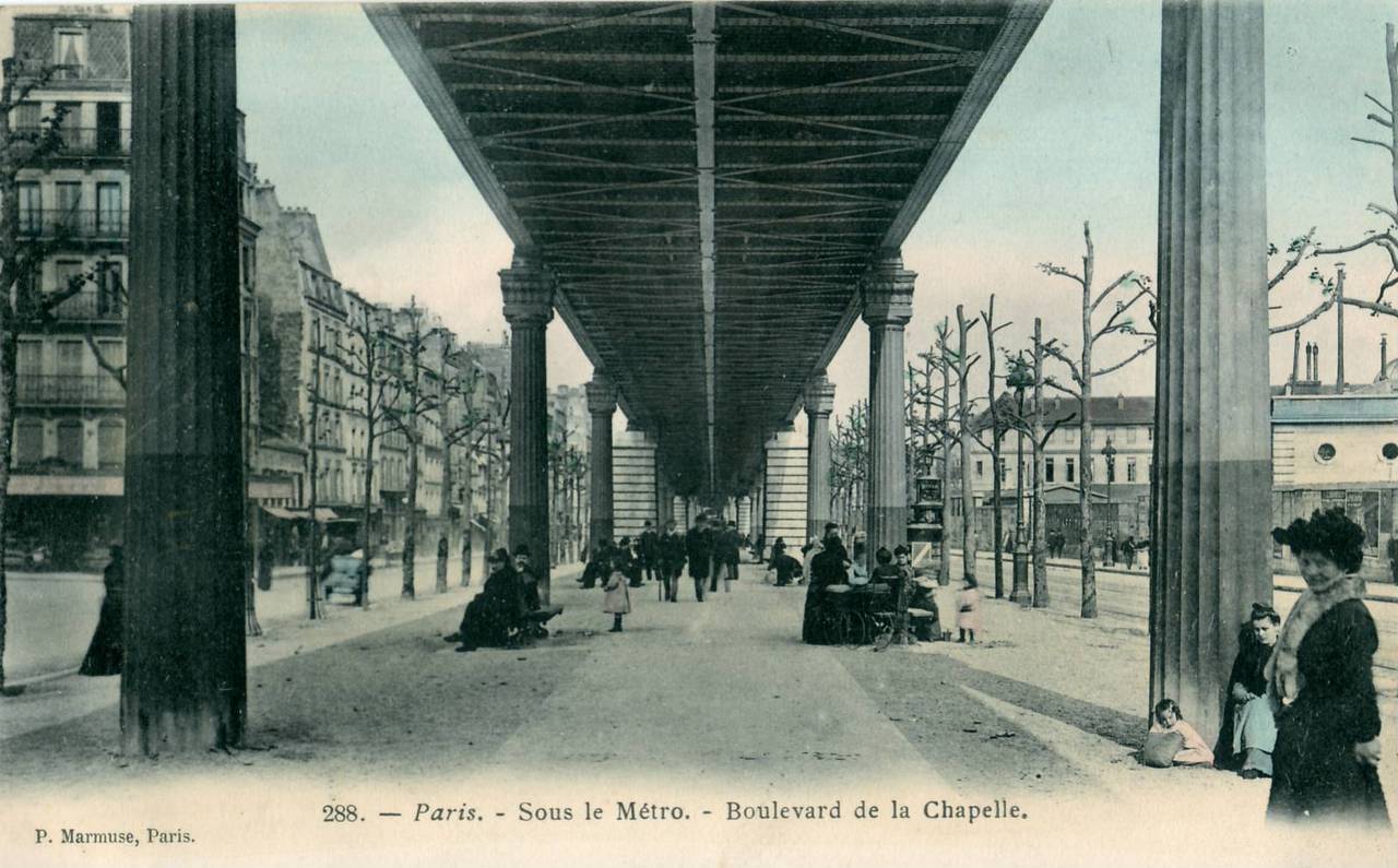 Underneath the Metro on Boulevard de la Chapelle, Paris