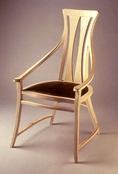 Peter Behrens, Chair, 1901, for the dining room of his house in Darmstadt. Via Wolfsonian