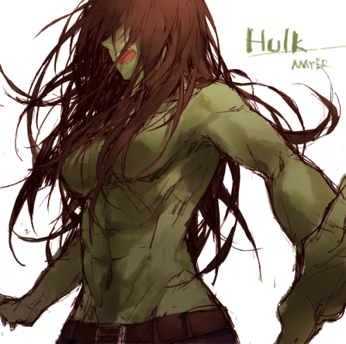 vampireshadow:  iggycat:  sidex:  kyoukinohana:  gondor-calls-for-aid:  mayer1528:  ladyssss !I just think of they boobs when I drew them ……  Okay, if this isn’t awesome, I don’t know what is.  THAT HULK  hawkeye  Agent Romanoff, my my.  got