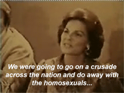 scenicroutes:  Gay rights activists pie Christian leader and notorious homophobe Anita Bryant in the face, 1977. 