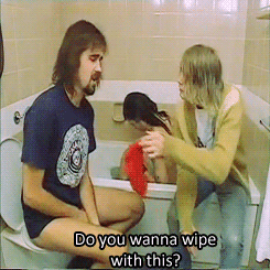 where-the-light-is-dark:  its-not-unreal:  dave krist and kurt in the bathroom  women