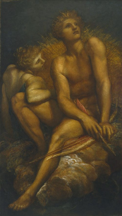 100artistsbook:  George Frederic Watts, Artemis and Hyperion, c. 1881 