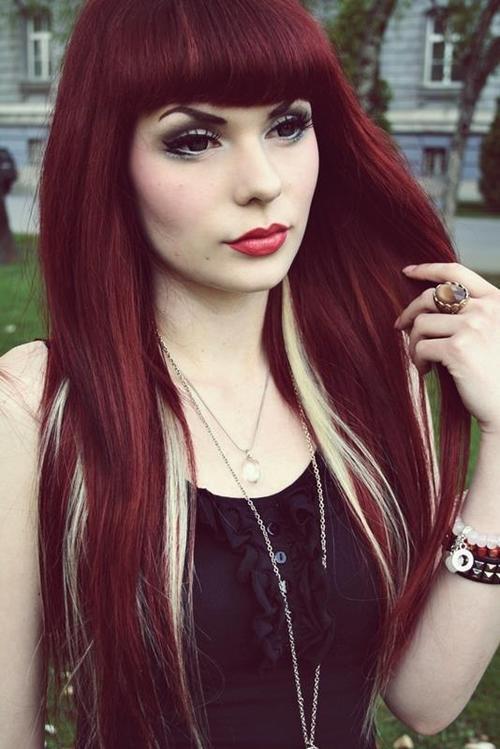 Dark red hair color