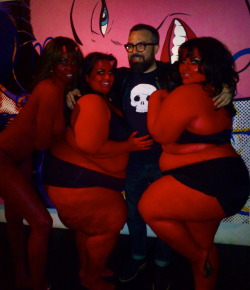 theroadtoselfdiscovery:  stuffingkit:  Naughty, nasty, Devil girls: Coop’s amazing art came to life at the Idle hands of Coop launch party!  Damn we look good!  Coop! No words! 