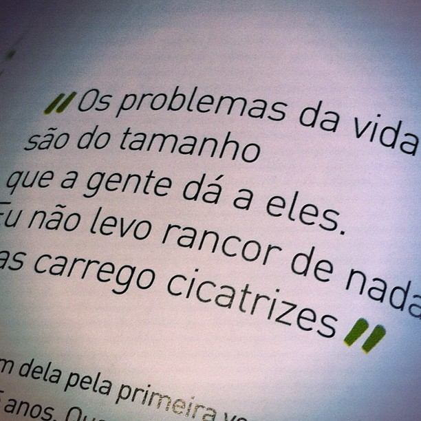 Quando a saudade bate, eu apanho.