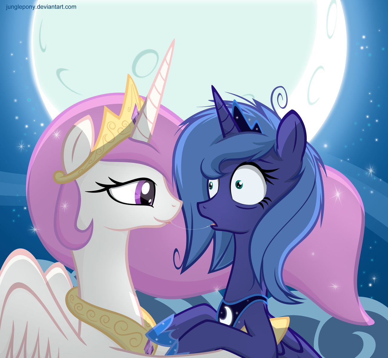 fimfan:  Luna’s First Kiss &lt;3  I just saw this now (i always miss things