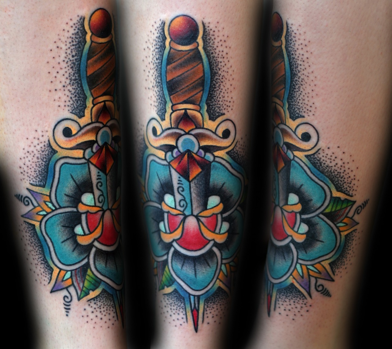 fuckyeahtattoos:  did this a few weeks back, super fun piece. philthespaniard.tumblr.com