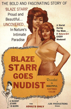  Blaze Starr Theatrical Lobby Poster For The 1962 Doris Wishman Film: “Blaze Starr