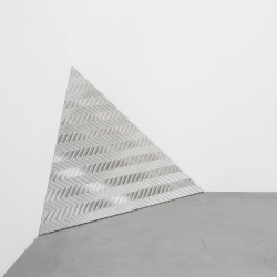 polychroniadis:Joel Morrison, ‘Corner Piece’, 2012. High polished white nickel plated aluminium, 118,1 X 118,1 X 5,1 cm.