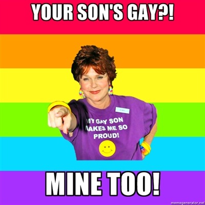 ladypig:  rwambush:  humiliation-nation:  PFLAG Mom Probably one of my favorite memes.  PFLAG (Parents, Family, and Friends of Lesbians and Gays)   ha … hahahaha These are great.  DEB!!!!! I love this bitch!!! 