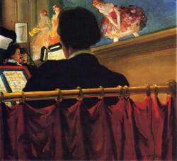 paperimages:  Everett Shinn (American, 1876–1953) The Orchestra Pit, Old Proctor’s Fifth Avenue Theatre, 1906.   Yale University. 