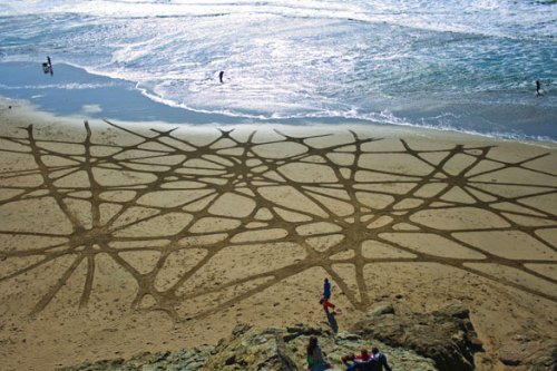 todayisperfect:Andres Amador,Sand Drawings