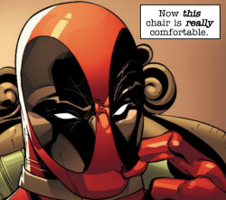 sheepymareep:  queenkickass:  Deadpool asks the important questions in life.  Oh deadpool!