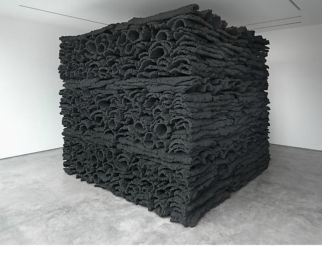 museumuesum:  JASON MARTIN Behemoth, 2012 Virgin cork and pure ivory black pigment,