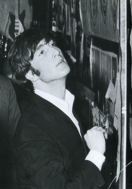 lennonlover66:John on Ready Steady Go (judging a Beatles art contest) in 1964