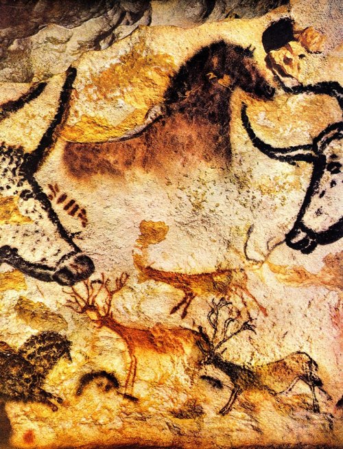 ancientart:Ancient Paleolithic paintings in Lascaux, south west of France. This cave art is located 
