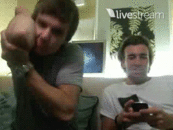 horanaroundwith1d:  ashburger: Niam’s attempts at licking their elbows. (x) (x)  niall’s subtly giving the camera the finger