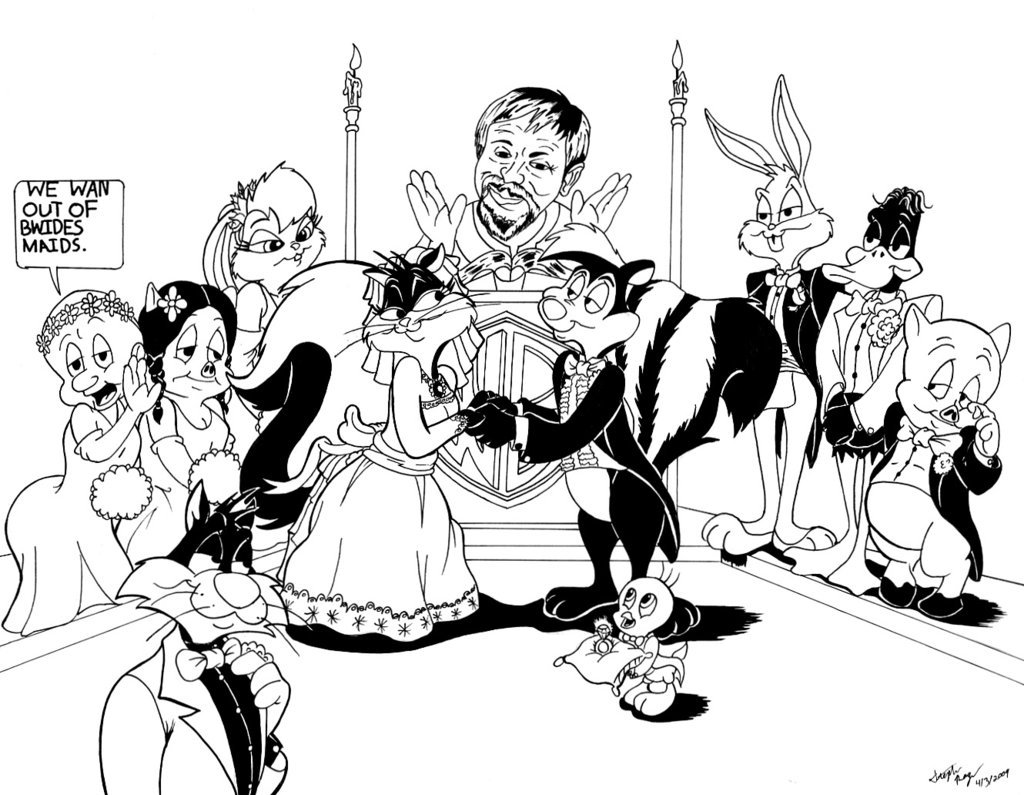 Pepé Le Pew Appreciation, Looney Wedding by koodorshnik