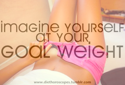 stayfitnbehappy:  imagine yourself at your goal weight