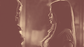 delenaseyesex:AU: Katherine and Elena don’t get along at first but hate turns to love. Kelena Gif Re