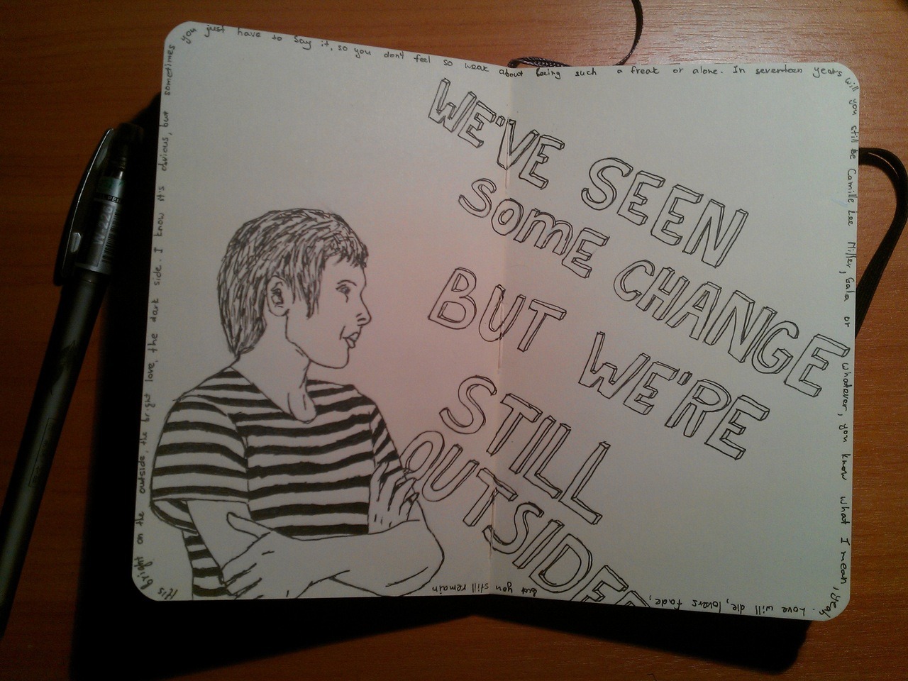 So, two my paintings Faris Badwan and Alex Kapranos I can&rsquo;t draw people,