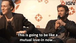 sailorloki:  Psst, Tom. Your fangirl is showing. (x)  