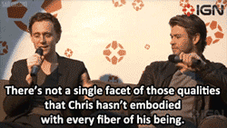sailorloki:  Psst, Tom. Your fangirl is showing. (x)  